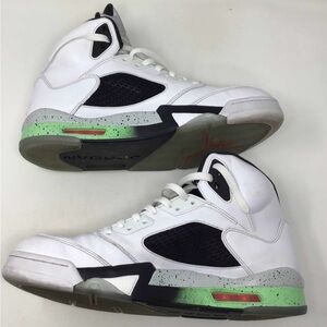 Size 12 - Air Jordan 5 Retro Pro Stars White poison Green Leather *Clean*